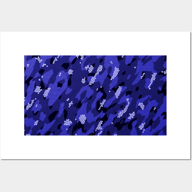 Camouflage - Blue Wall Art by Tshirtstory